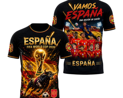 Spain World Cup 2026 Soccer Jersey - Vamos España 3D Jersey