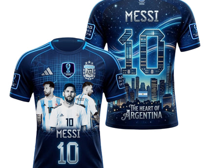 The Heart of Argentina - Messi #10 Argentina City Skyline Soccer Jersey