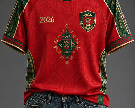 Morocco FIFA World Cup 2026 T-Shirt Women's Morocco National Team WC Merch Football Themed Gifts