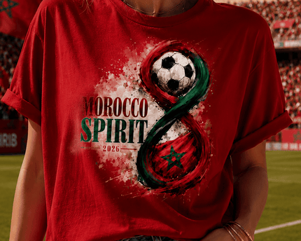 Morocco FIFA World Cup 2026 T-Shirt Women's Morocco National Team WC Merch Soccer Enthusiast Outfit