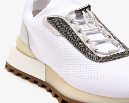 Men’s Brunello Cucinelli Mesh White Sneakers