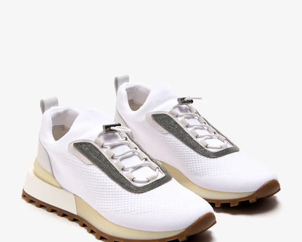 Men’s Brunello Cucinelli Mesh White Sneakers