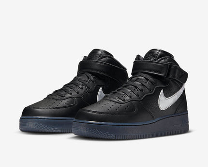 Men's Nike Air Force 1 Mid 'Black & Metallic' Shoes
