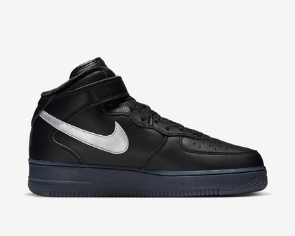 Men's Nike Air Force 1 Mid 'Black & Metallic' Shoes