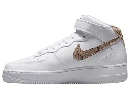 Men's Nike Air Force 1 Mid Snakeskin Swoosh Shoes