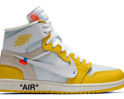 Men's Air Jordan 1 High 'White Yellow’ Shoes