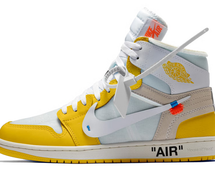 Men's Air Jordan 1 High 'White Yellow’ Shoes
