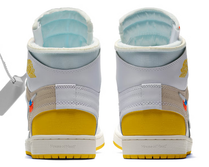 Men's Air Jordan 1 High 'White Yellow’ Shoes