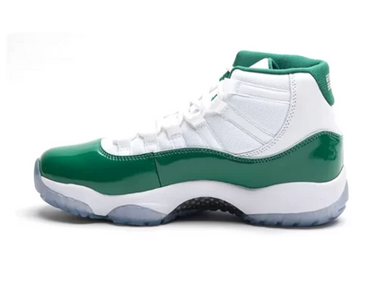 Men's Nike Air Jordan 11 White Green Shoes