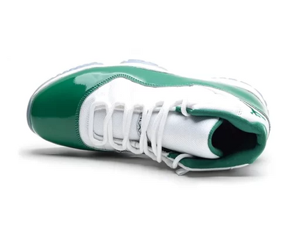 Men's Nike Air Jordan 11 White Green Shoes