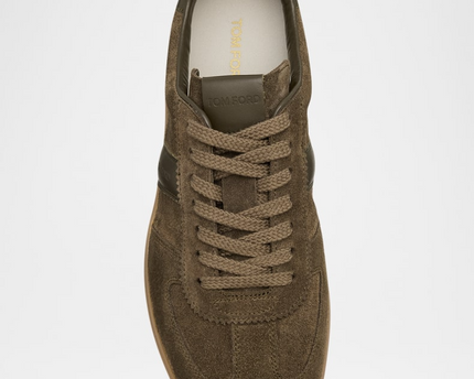 Men's Tom Ford  Archer Suede Olive Sneakers