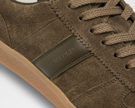 Men's Tom Ford  Archer Suede Olive Sneakers