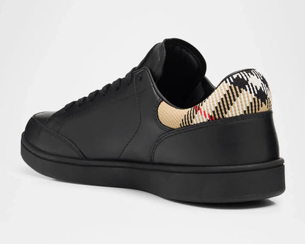 Men’s Burberry Men’s White Leather Blacksand Sneakers