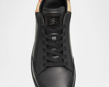 Men’s Burberry Men’s White Leather Blacksand Sneakers