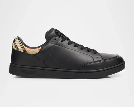 Men’s Burberry Men’s White Leather Blacksand Sneakers