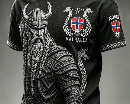 Norway FIFA World Cup 2026 T-Shirt Victory or Valhalla Norway Football Merch Gift For FIFA WC Fans