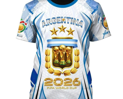 Personalized Argentina FIFA World Cup 2026 T-Shirt Argentina FIFA World Cup Apparel