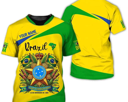 Personalized Brazil FIFA World Cup 2026 T-Shirt Brazil National Team Apparel Soccer Gift Idea