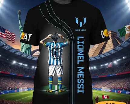 Personalized Lionel Messi FIFA World Cup 2026 T-Shirt M10 Argentina World Cup Shirt Fan Merch