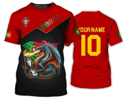 Personalized Portugal FIFA World Cup 2026 T-Shirt Portugal Soccer Apparel Soccer Fan Gift