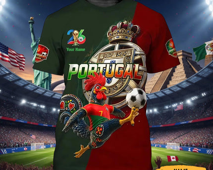 Personalized Portugal FIFA World Cup 2026 T-Shirt World Cup Portugal 2026 Shirt Fan Gift
