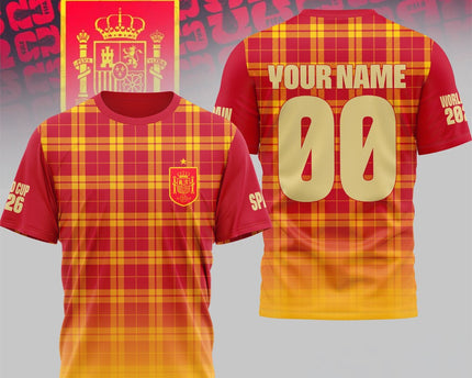 Personalized Spain World Cup 2026 T-Shirt Spain Team FIFA Merch Gift For Soccer Lovers