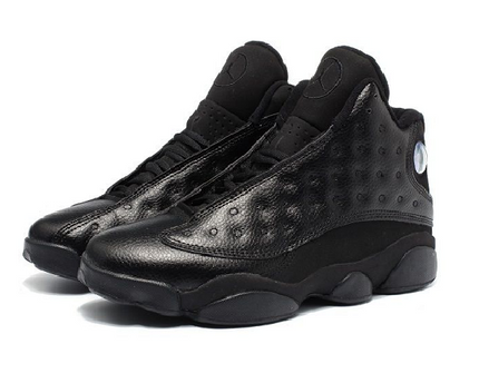 Men's Nike Air Jordan 13 Retro Triple Black Shoes