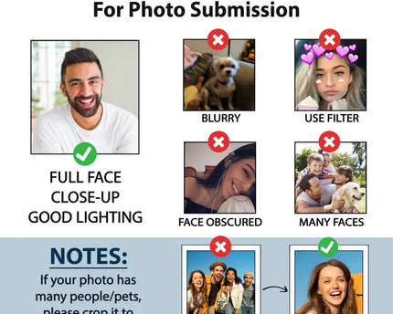 Custom Photo Funny Dog Cat Person Face - Personalized Badge Reel