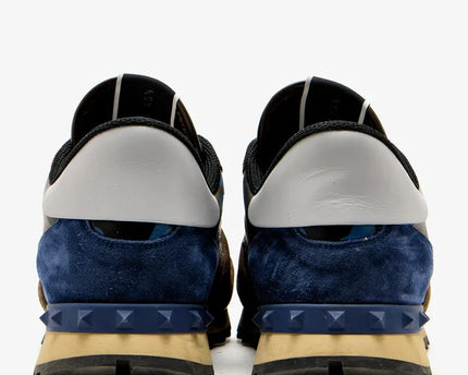 Men's Valentino Camo Rock Runners Multicolor Leather Sneakers