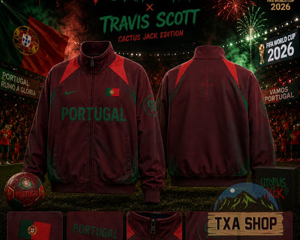 Portugal FIFA World Cup 2026 Travis Scott Cactus Jack Track Jacket