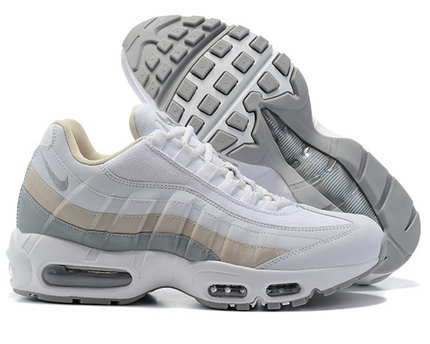 Men's Nike Air Max 95 Grey & White Shoes