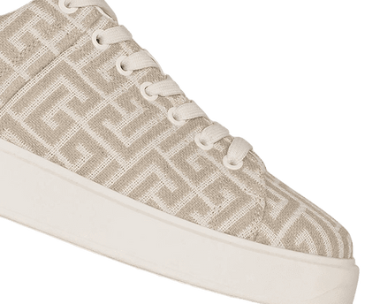 Men's Balmain B-Court Jacquard Nude And White Sneaker