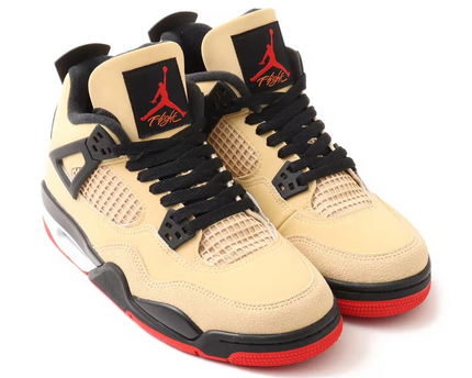 Men's Nike Air Jordan 4 Sesame Black Shoes