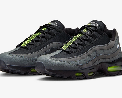 Men's Nike Air Max 95 Grey Black Neon Shoes