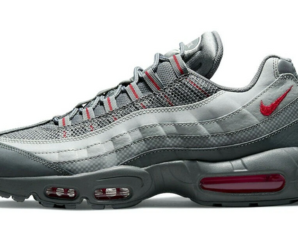 Men's Nike Air Max 95 Grey Red Shoes