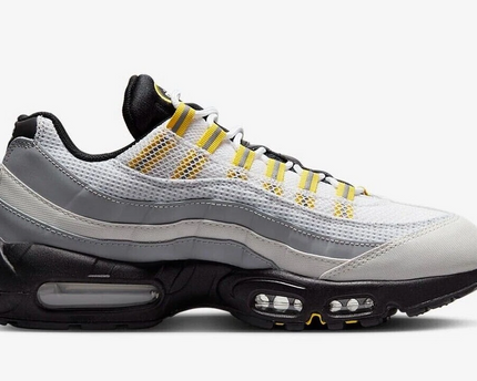Men's Nike Air Max 95 Black-White-Yellow Shoes