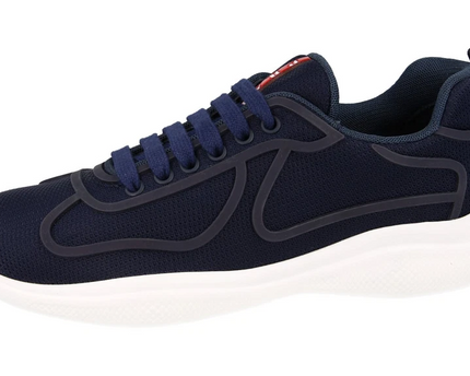 Men's Prada America's Cup Navy Blue White Sneakers