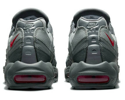 Men's Nike Air Max 95 Grey Red Shoes