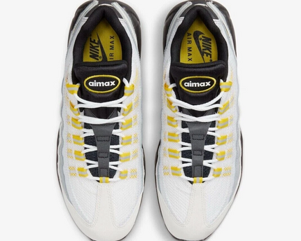 Men's Nike Air Max 95 Black-White-Yellow Shoes