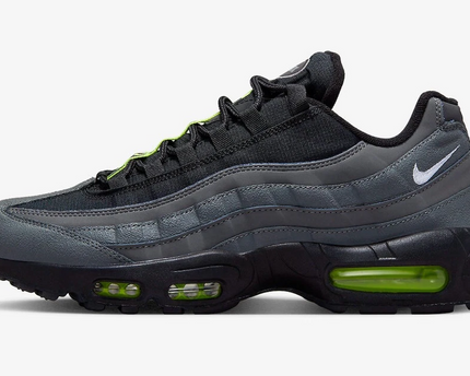 Men's Nike Air Max 95 Grey Black Neon Shoes