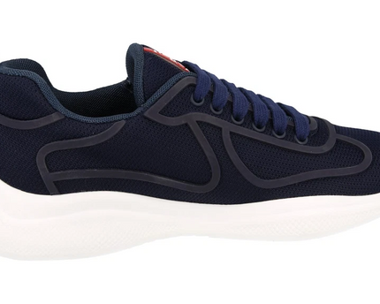 Men's Prada America's Cup Navy Blue White Sneakers