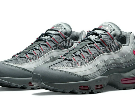 Men's Nike Air Max 95 Grey Red Shoes