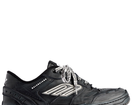 Men' Balenciaga Hamptons Worn-out Trainers Black Sneaker