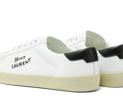 Men's Saint Laurent Court Classic SL06 White Black Sneakers