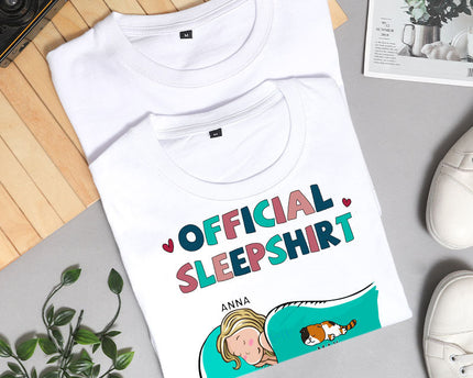 Cat Official Sleepshirt - Personalized Custom Unisex T-shirt