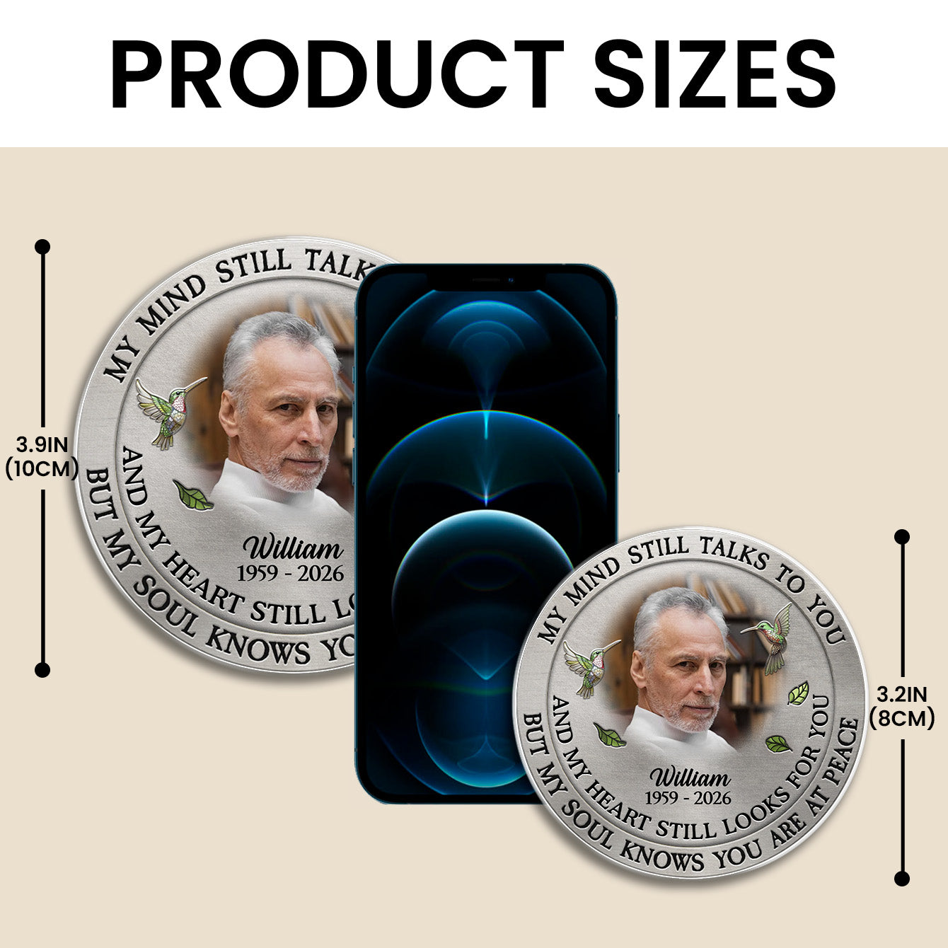 Custom Photo My Mind Still Talk To You - Personalized Car Visor Clip - Special Gift For Family Members