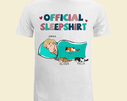 Cat Official Sleepshirt - Personalized Custom Unisex T-shirt