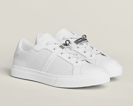 Men's Hermes Day White Sneakers