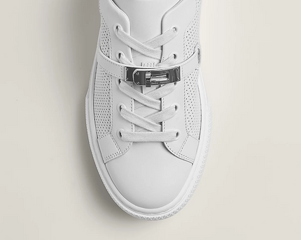 Men's Hermes Day White Sneakers