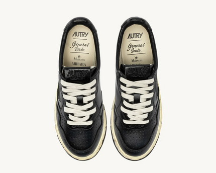 Autry x Maison Mihara Yasuhiro Medalist Low Leather Black Sneakers